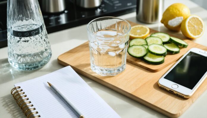 sip water throughout day